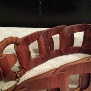 NEW! BRAVE 30" Looped Leather Belt with 70's flare! Canadian made!